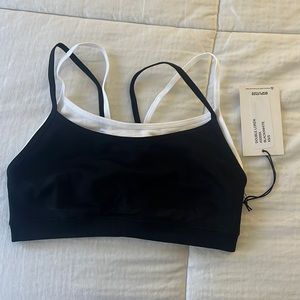 Splits59 white/black sports bra. New with tags. Xs/s